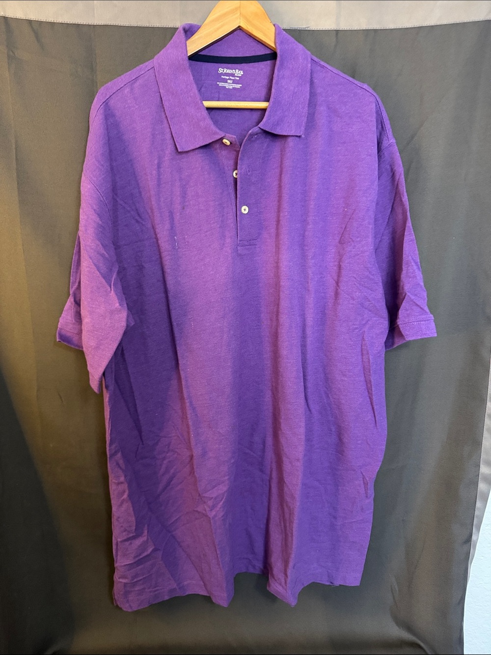St. John's Bay Purple Men's Short-Sleeve Polo